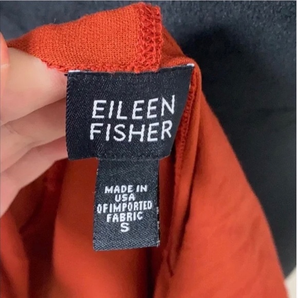 Eileen Fisher Hooded Jacket with Pockets Zipper Small Red - Picture 9 of 9